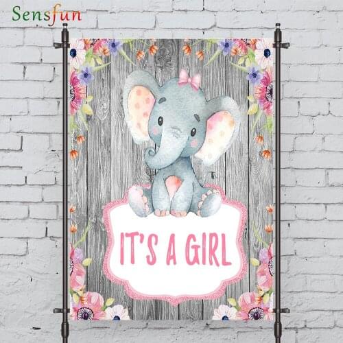 LEVOO Photography Backdrop Dumbo Board Cartoon Flower Girl Photocall Photobooth Decor Studio Custom Shoot Prop