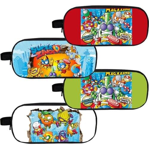 Fashion 3D Print Anime Super Zings Pencil Case Pencil Box Stationery Storage Bag Cosmetic Case Super Zings Series 4/5/6 Pouch