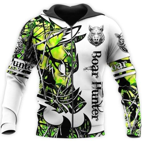 Animal deer Hunting 3D Print Graphic Hoodie Men 2021 Sweatshirt Streetwear Oversize Casual Zip Pullover Harajuku Hoodie