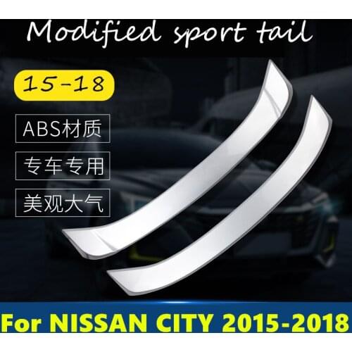 For NISSAN CITY 2015-2018 Tail trim strip exterior special car tail wing free punching wing Exterior decoration car Accessories