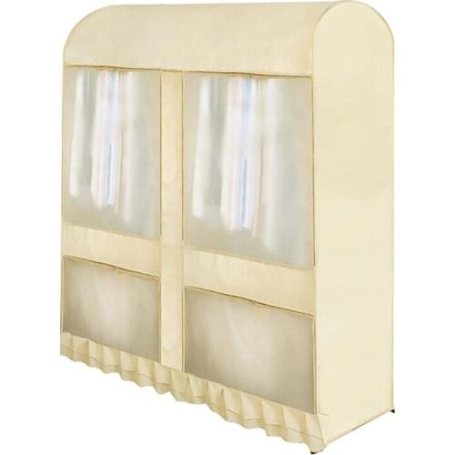 Garment Rack Cover Large Capacity Dustproof Waterproof Clothing Rack Protector with Zipper and Visible Window J2Y