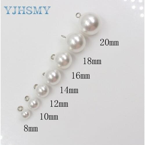 YJHSMY, 179182,10pcs/Lot,8/10/16/20mm High quality classic fashion imitation pearl buttons, clothing accessories, DIY handmade