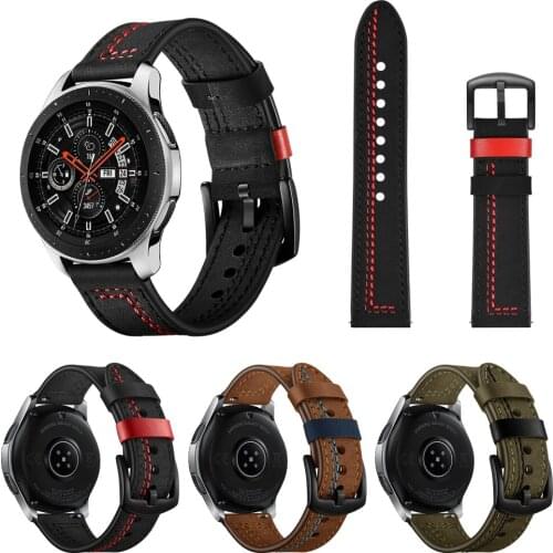 Genuine Leather Strap Band For Samsung Galaxy Watch 46mm 42mm
