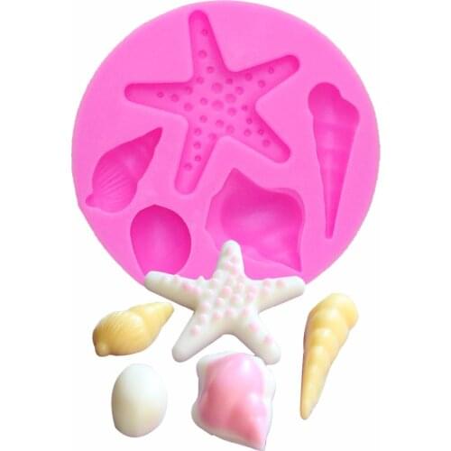 Sea Shell moule silicone Mold Fondant Cake Decorating pastry tools DIY Chocolate Soap Clay confeitaria Molds T1098