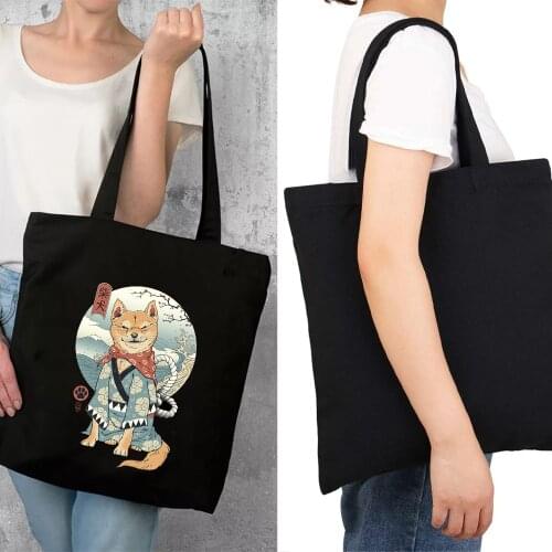 Supermarket Wild Ecobag Shoulder Bags Large Capacity Casual Collapsible Shopping Girls Handbag Canvas Bag