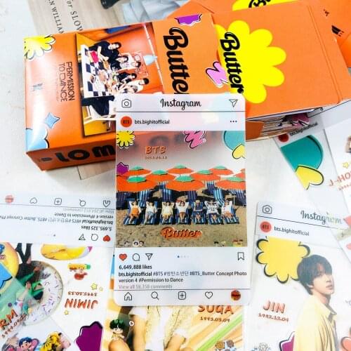 South Korean Groups KPOP Bangtan Boys BUTTER Facebook Lomo Card Photocard Poster PVC Cards Fans Collection Gift New Arrival