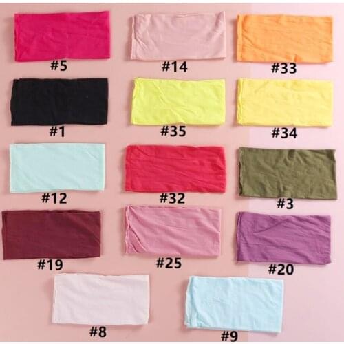 Whosale Nylon Headband Solid Super Soft Nylon Headband Strechy Nylon Headbands Baby Headband 27 Colors U Pick