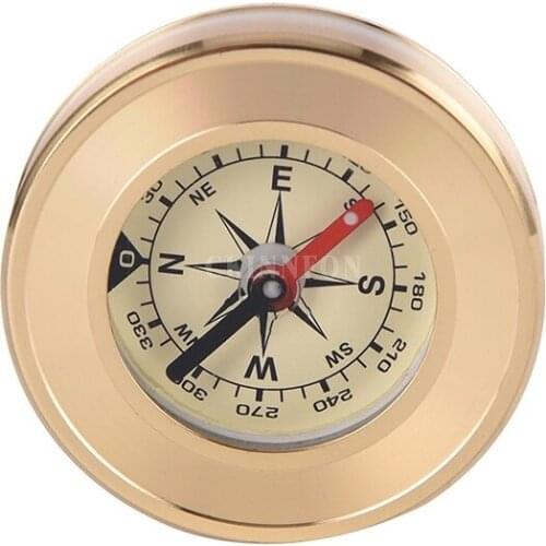 50Pcs/Lot Mini Military Camping Marching Lensatic Compass Magnifier Gold Wild Survival Navigation Noctilucent High Quality