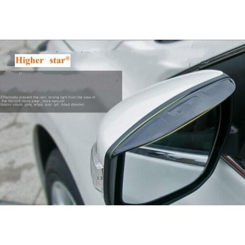 Higher star 2pcs car black door mirror visor,Rain eyebrow,rain block with bright trim for Nissan SYLPHY,Sentra 2012- 2019