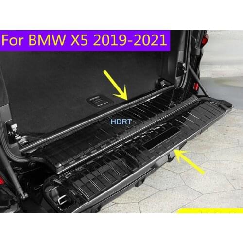 For BMW X5 2019-2021 Trunk Rear Guard Tread Plate Stainless Steel Trunk Door Guard Plate External Rear Guard Plate Accessories