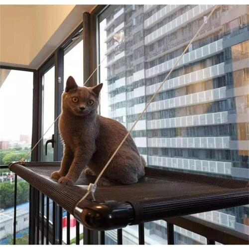 Pet Cat Hanging Beds Hammock balcony Window Super Suction Cup Hanging Lounger Bed For Cats Small Dogs Mat 67cm x39.5cm