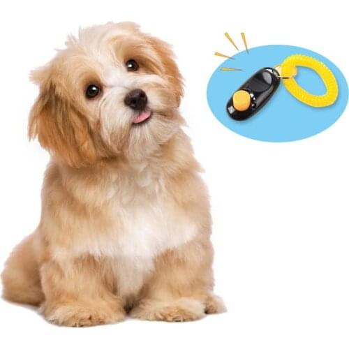 Pet Clicker Dog Training Whistle Dog Trainer Assistive Guide With Key Ring Button Click Slient Obedience Whistling Dog Supplies