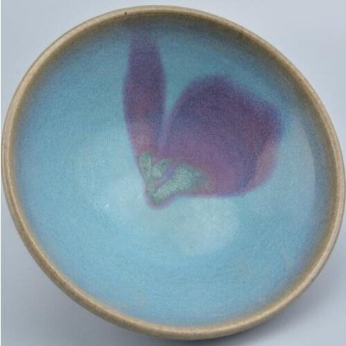 Antique SongDynasty porcelain bowl,Jun kiln Sky blue glaze bowl,Hand-painted crafts,Collection&Adornment,Free shipping