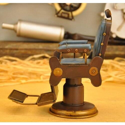 Farmhouse Iron American Style Barbershop Chair Model Home Office Décor Abstract Art Collectible Housewarming Gift