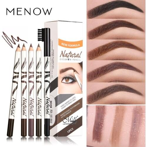 Eyebrow Pencil Waterproof Enhancers Makeup Natural Long Lasting Eye Brow Tattoo Pen with Brush Dye Tint Paint Brown Cosmetics