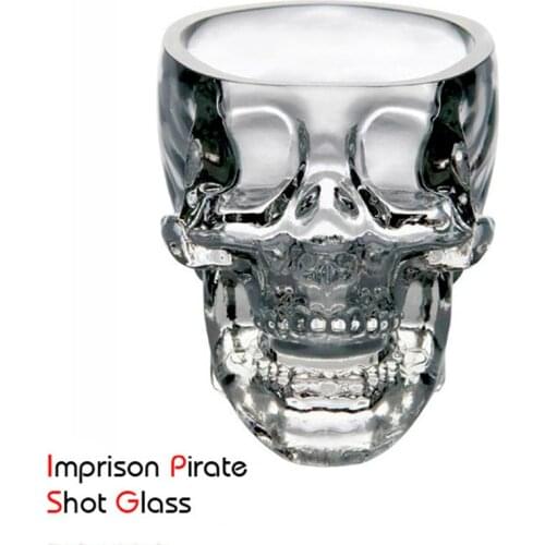 Creative Crystal Skull Cup Vodka Glass Skull Wine Glass Bar KTV Christmas Holiday Supplies Imprisoned Pirate