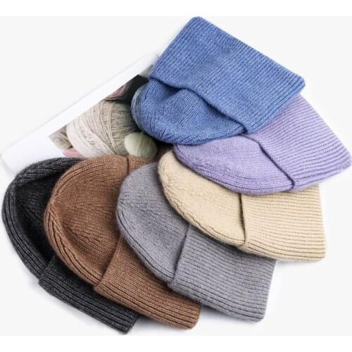 Hot Sale Luxury Outdoor Cycling Reflective Hat Warm Thick Woolen Slouchy Hat Winter Men And Womens Knitted Beanie Hat