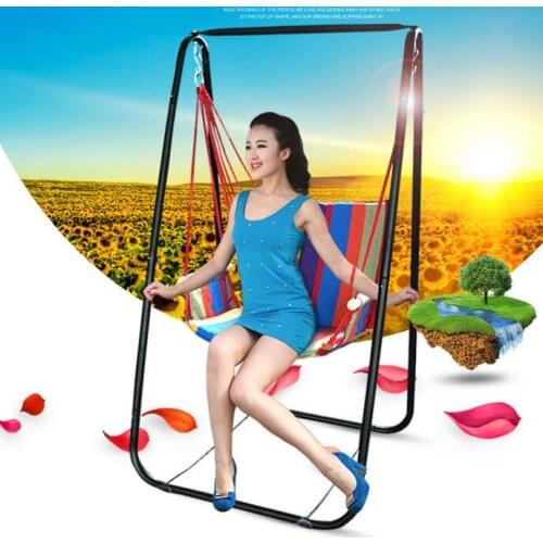Hot selling portable outdoor adult breathable comfortable hammock swing indoor children hammock chair with metal foothold