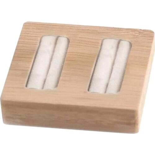 Fashion Portable Multi-style Bamboo Wooden Ring Earring Jewelry Storage Case Showcase Holder Jewelry Tray