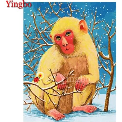Painting By Numbers Animals monkey Diy 3D Diamond embroidery Cross-Stitch Kits Mosaic painting diamant painting accessoires