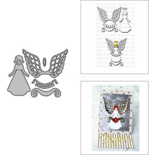 2021 New Winged Angel Peace Lace Metal Cutting Dies for DIY Scrapbooking Decor and Card Making Paper Craft Embossing No Stamps