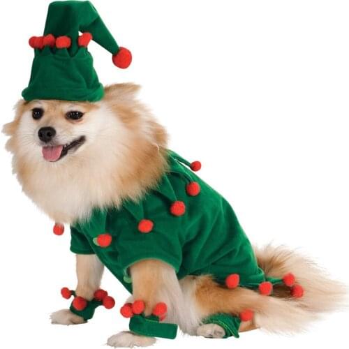 Yorkshire Terrier Clothes Halloween Costume Dog Coat Green Yorkshire Terrier Dog Christmas Sweater Bulldog French Apparel
