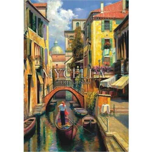 Landscape 5d Diy Diamond Painting Sunday In Venice Needlework Embroidery Cross Stitch Full Rhinestone Mosaic Handmade Crafts