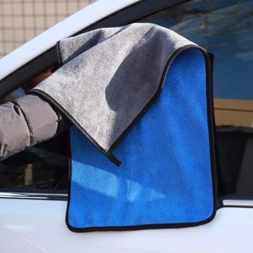 2 Pcs Car Wash Microfiber Towels Super Thick Plush Cloth For Washing Cleaning Drying Absorb Wax Polishing