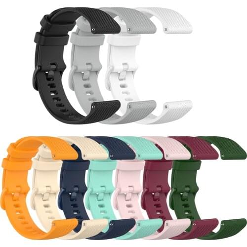 18MM 20MM 22MM Silicone Strap For Ticwatch Pro 2020/E2/S2 Smart Watch Bands Replaceable Straps For TicWatch E Tic Watch 2 C2 Pro
