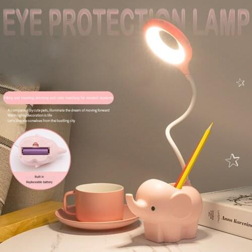 Folding USB LED Desk Lamp Pen Storage Holder Eye Protection Reading Learning Light for Students Night Light Bedroom Home Decor