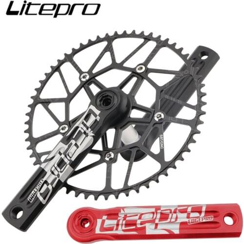 Litepro Edgepro Folding Bike Integrated Chainwheel Hollow Crank Shaft 130MM BCD Sprocket Positive Negative Tooth Single Disc
