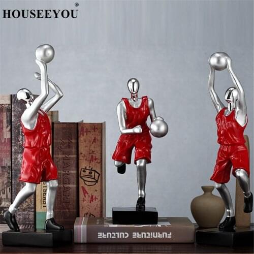 Basket Ball Player Figurines Home Decor Accessories Decoration Crafts Figurines Miniatures Ornaments Resin Wedding Birthday Gift