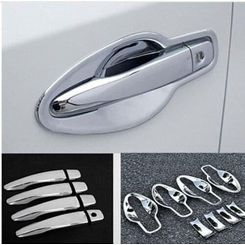 Car styling FIT FOR NISSAN QASHQAI J11 2014-2020 CHROME DOOR HANDLE COVER BOWL CUP CAP TRIM INSERT BEZEL FRAME SMART KEY