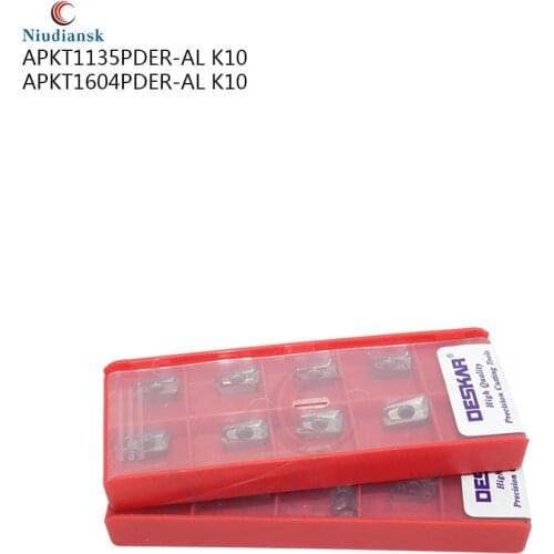 10PCS APKT1135PDER-AL K10 APKT1604PDER-AL K10 Carbide Alloy Insert Cutting Tool CNC Lathe Turning Tool ,For Aluminum and Copper