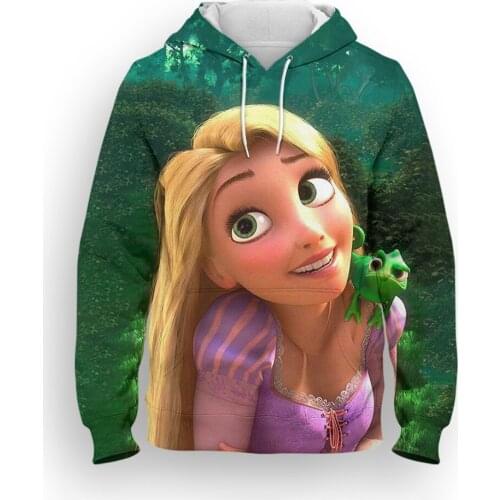 Tangled Cartoon Anime Clothes For Boy Girl Kids Casual Disney 3D Print Women Hoodie Sweatshirt Oversized Mens Clothes Tops