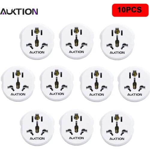 AUKTION 16A Universal EU Converter Adapter 100V-250V US AU CN To EU Office Travel Charger Wall Power Plug Socket With Home