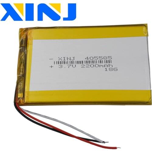 XINJ 3.7V 2200 mAh 3wires for thermistor Lithium Polymer Li-Po Battery 405585 For GPS E-book PDA MID ipod Portable DVD Tablet PC