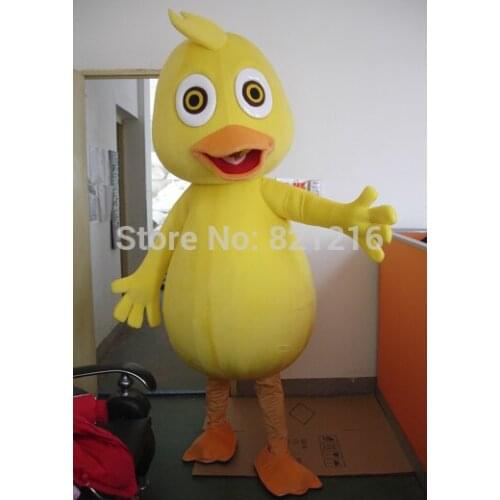 Yellow Duck Mascot Costume Cartoon Character Mascotte Mascota Outfit Suit