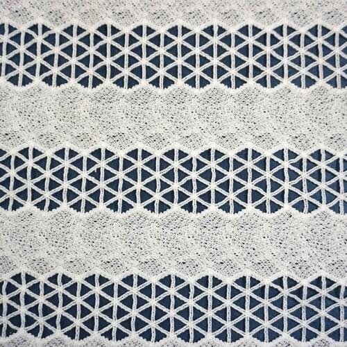 White Pattern Hollow Lace Cloth Embroidered Womens Summer Cotton Cloth Hollow Lace Fabric