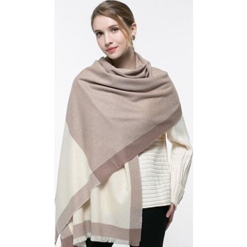 Winter 100% Cashmere Scarf Women Fashion Shawls and Wraps Ladies Fine Pashmina Echarpe Warm Pure Cashmere Scarves Foulard Femme