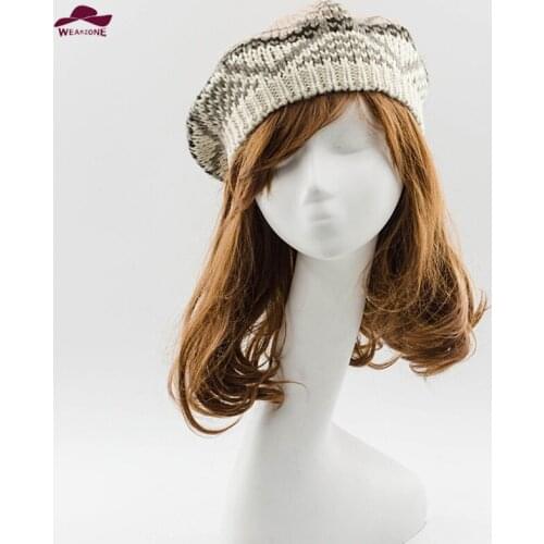 Winter Women Casual Baggy Beret Braided Beanie Iceland yarn Ladies Crochet Caps Casquette Boina Feminina Ski Cap Hat for Women