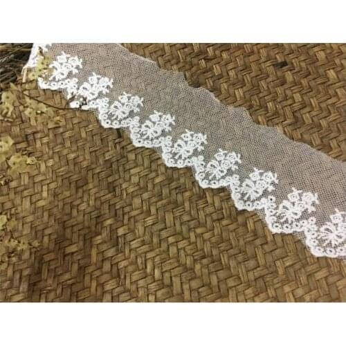 01 mesh embroidery lace white cotton mesh embroidery lace accessories