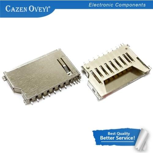 10pcs/lot not pop-up memory card socket MMC/SD card slot card seats good quality and ROHS
