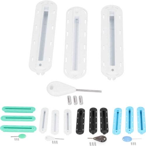 3pcs/set Fin Plugs Surfboard Fin Key Surfboard Tail Rudder Slot Rudder Groove Plastic Finned Box Plug Fin Plug Base with Screws