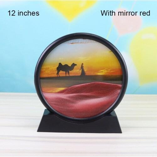 3d Scenery Painting Hourglasses Moving Liquid Sand Glass Frame Home Desktop Decor He