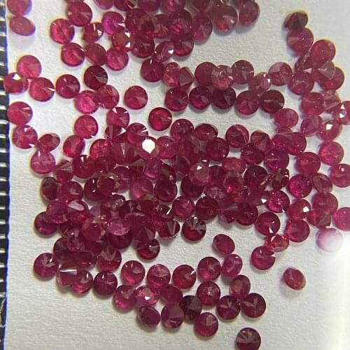 Africa Original 1.1MM 1.4MM 1.7MM 2.4MM Natural Red Ruby 100% Round Earth Stones For Jewelry