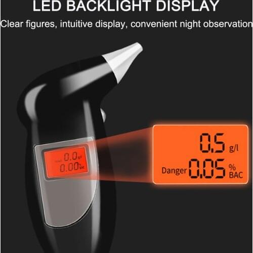 Alcohol Tester Digital Alcohol Detector Breathalyzer Alcotester Backlight Display Car Styling