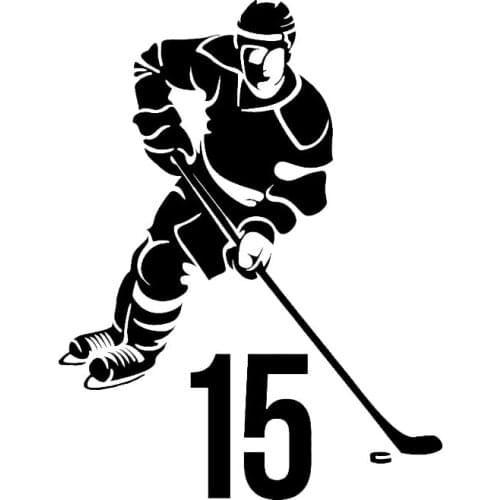 Car Stickers Fashion Fun Hockey Decoration Accessories Stickers Creative Waterproof Suitable for Various Models, 14cm*10cm