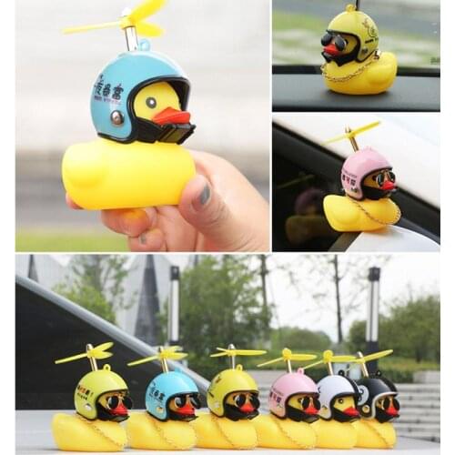 Car Style Interior Cute Helmet-Mounted Yellow Duck Car Decorative Car accessories Car Interior Accessories Car furnishings