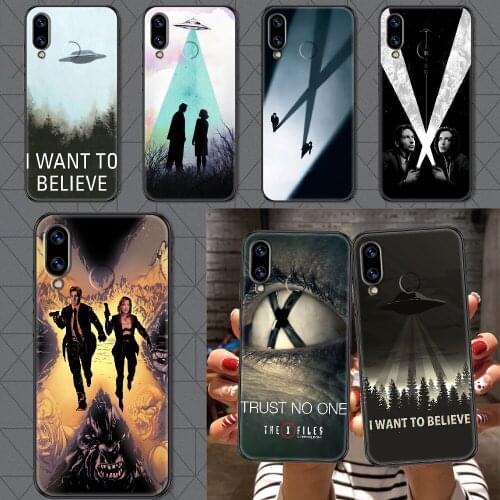 The X Files I Want to Believe Phone case For Huawei Honor 6 7 8 9 10 10i 20 A C X Lite Pro Play black tpu funda luxury shell art